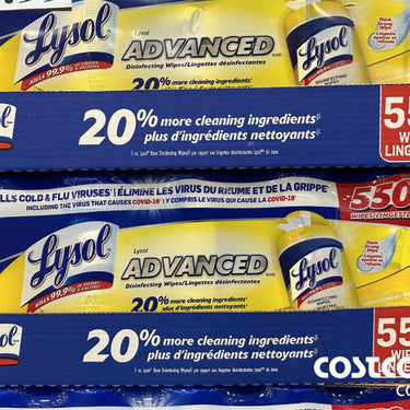 Image of Lysol Advanced Disinfecting Wipes 550-Pack - 1 x 4.25 Kilos